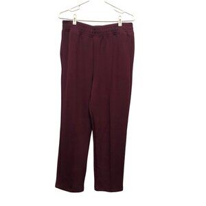 Rae Mode Pintuck Sweatpants P6344PL Womens Sz 1XL Burgundy Comfy Loungewear NEW